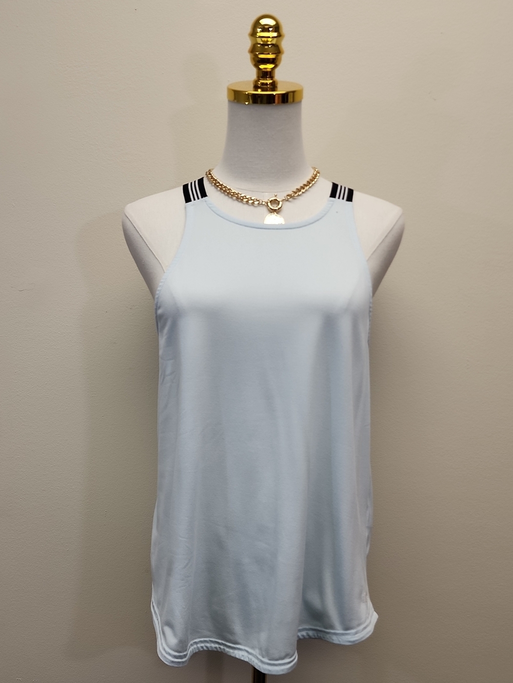 Adidas Light Blue Sleeveless Athletic Tank Top Size Medium